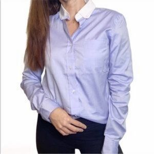 Coach 1941 Tailored Dress button down long sleeve shirts blue size 12 career